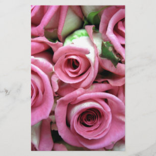 Roze roze Buds Briefpapier