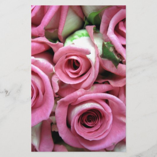 Roze roze Buds Briefpapier (Voorkant)