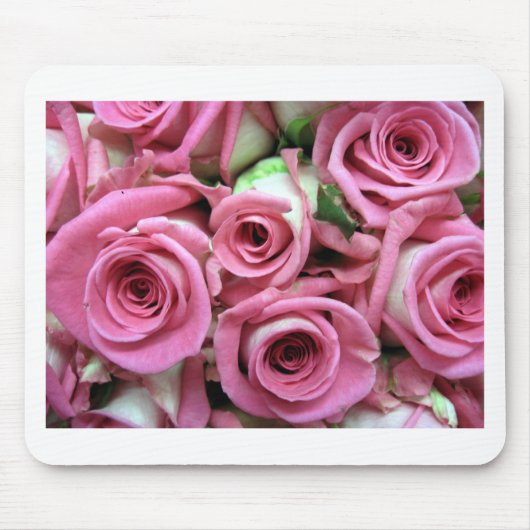 Roze roze Buds Muismat (Voorkant)