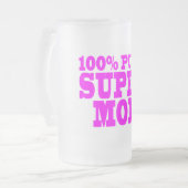 Roze roze cadeautjes voor momen : Super Mam Matglas Bierpul (Voorkant links)