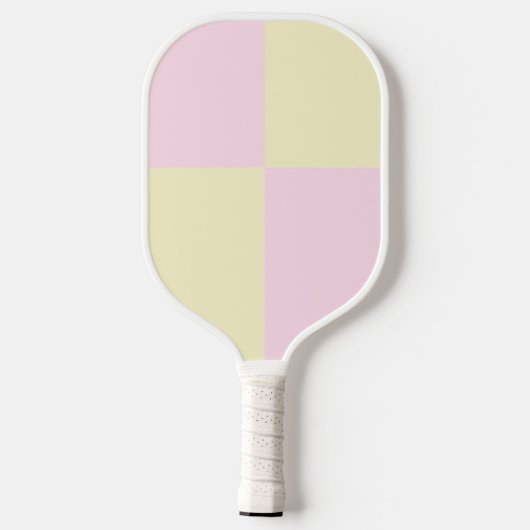 Roze roze Checker Patroon Pickleball Paddle (Achterkant)