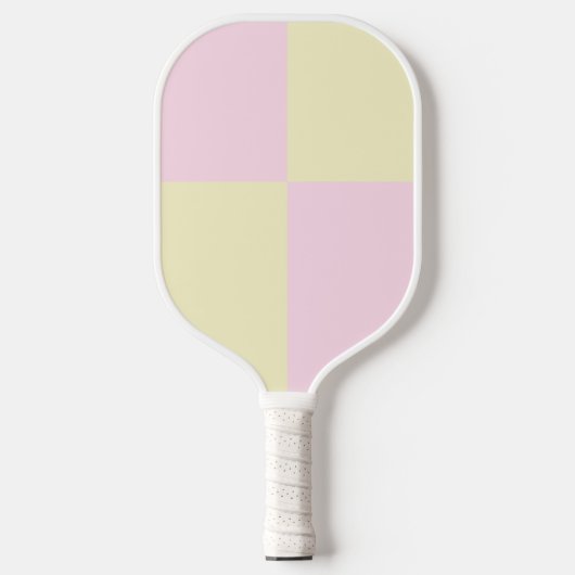 Roze roze Checker Patroon Pickleball Paddle (Voorkant)