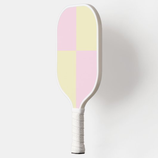 Roze roze Checker Patroon Pickleball Paddle (Links)