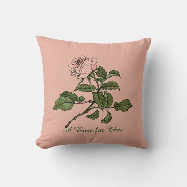  roze roze citaat Pillow Kussen (Voorkant)