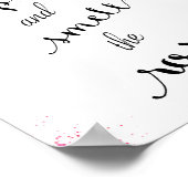 Roze roze citaat, stop en stank de rozen poster (Hoek)