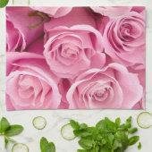 roze roze collage theedoek (Gevouwen)