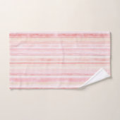 Roze Roze Crème Strepen Bad Handdoek (Handdoek)