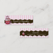roze roze cupcake-kaarten mini visitekaartje (Voorkant / Achterkant)