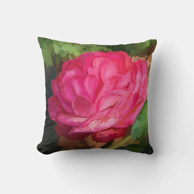 roze roze digitale oliefilter kussen (Voorkant)