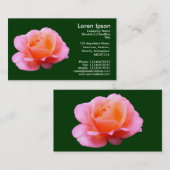 Roze roze - Donkergroen Visitekaartje (Voorkant / Achterkant)