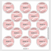 Roze roze douaneleiders - reeks 13 sticker (Vel)