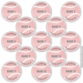 Roze roze douaneleiders - reeks 13 sticker (Voorkant)