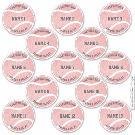 Roze roze douaneleiders - reeks 13 sticker (Voorkant)