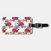 Roze roze druk bagagelabel (Voorkant horizontaal)