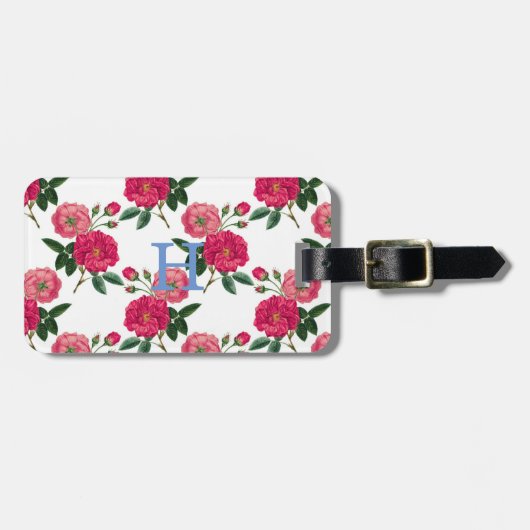 Roze roze druk bagagelabel (Voorkant horizontaal)