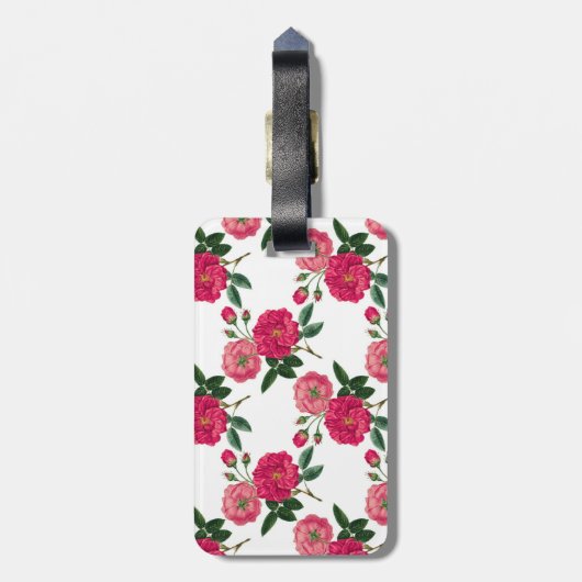 Roze roze druk bagagelabel (Achterkant verticaal)