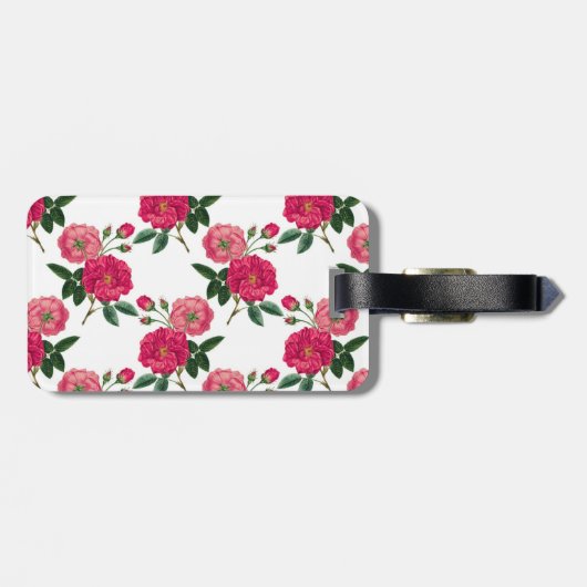 Roze roze druk bagagelabel (Achterkant horizontaal)