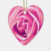 Roze roze druk keramisch ornament (Links)