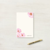 Roze roze druk na IT Post-it® Notes (Op bureau)