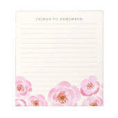 Roze roze druk notitieblok (Voorkant)