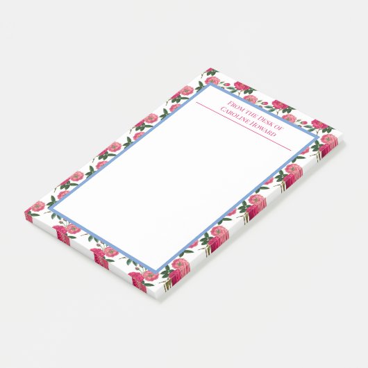 Roze roze druk post-it® notes (Schuin)