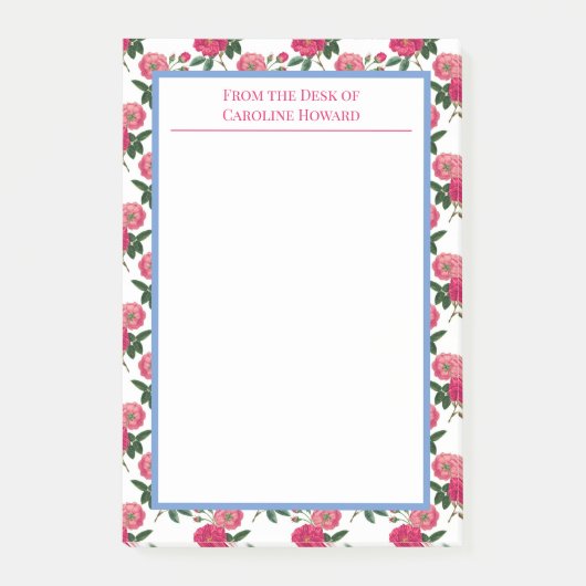 Roze roze druk post-it® notes (Voorkant)