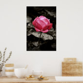 Roze roze druk poster (Keuken)