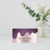 Roze roze druppelt op in de nagels Wax Makeup Paar Visitekaartje (Staand voorkant)