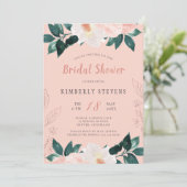 Roze, roze, elegant vrijgezellenfeest kaart (Staand voorkant)