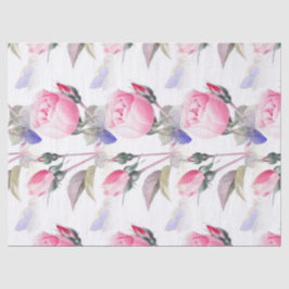 Roze roze en blauwe vlinderbloemige papieren tissuepapier