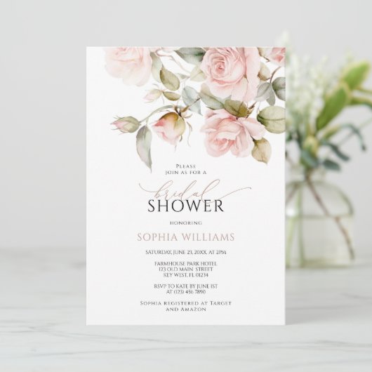 Roze roze en groen Vrijgezellenfeest met bladeren Kaart (Staand voorkant)