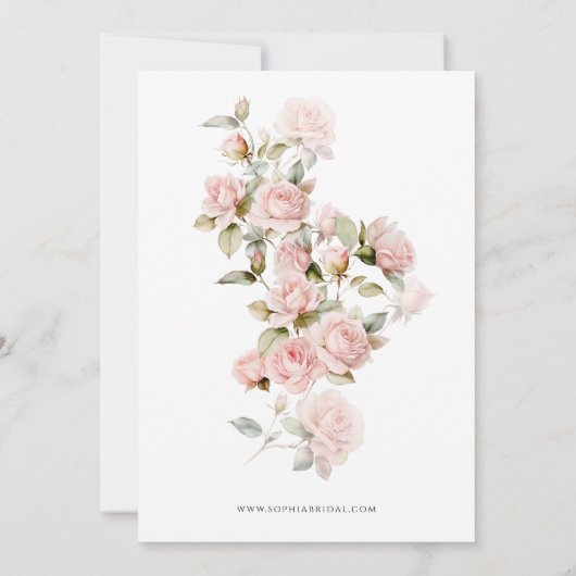 Roze roze en groen Vrijgezellenfeest met bladeren Kaart (Achterkant)