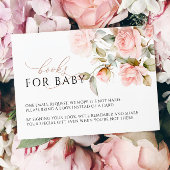 Roze roze en groene bladeren Boeken aanvragen Kaar Informatiekaartje