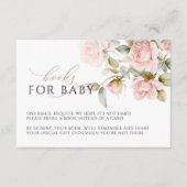 Roze roze en groene bladeren Boeken aanvragen Kaar Informatiekaartje (Voorkant)