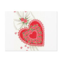  roze roze en kant Briefkaart