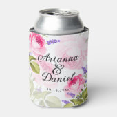 Roze roze en lavender persoonlijke Koelbox Blikjeskoeler (Blikje Voorkant)