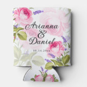 Roze roze en lavender persoonlijke Koelbox Blikjeskoeler (Achterkant)