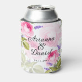 Roze roze en lavender persoonlijke Koelbox Blikjeskoeler (Blikje Achterkant)