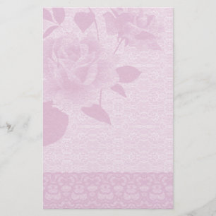 Roze roze en onbewerkte papierwaren