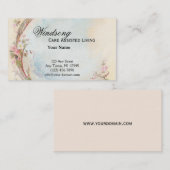  roze roze en Robin Wedding Business Visitekaartje (Voorkant / Achterkant)