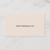  roze roze en Robin Wedding Business Visitekaartje (Achterkant)