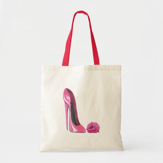 Roze roze en roze Stiletto-schoen Tote Bag (Voorkant)