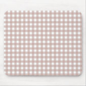 Roze roze en witte geruite pastelruit muismat (Voorkant)