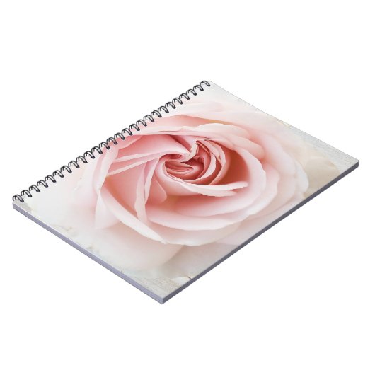 Roze roze en witte hout Shabby Chic Farmhouse Glam Notitieboek (Linkerzijde)