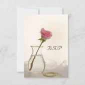 Roze roze en witte parelsnoeren RSVP (Voorkant)