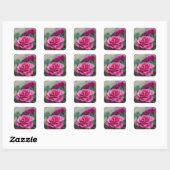 Roze roze enveloppen voor kleefmakers vierkante sticker (Vel)