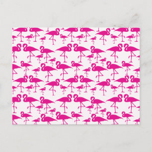Roze roze flamingo briefkaart