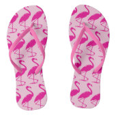 Roze roze flamingos-patroon op roze teenslippers (Voetbed)