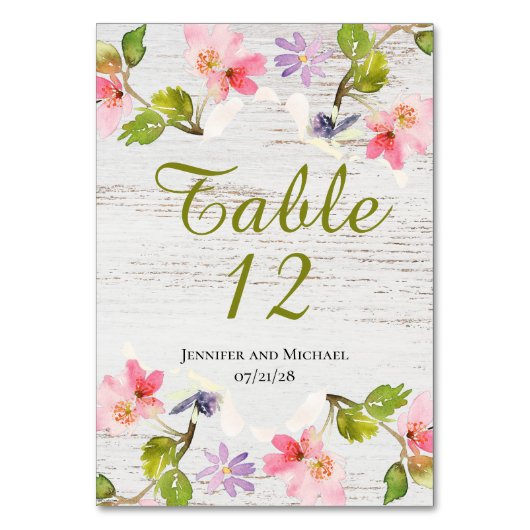 Roze roze flessen op wit hout voorbehouden kaart (Voorkant)