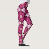 Roze roze floraalpatroon leggings (Rechts)